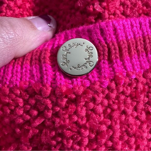 💗 Lilly Pulitzer Textured Knit Cardigan Pink XL - Picture 5 of 8